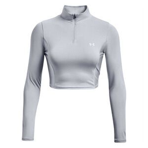 Under Armour Womens/Ladies Shine Cropped Fleece Top / Gray Dawn